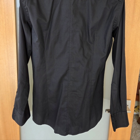 Dolce & Gabbana Men’s Black Dress Shirt 15¾ / 40 Hidden Placket French Cuff - Picture 6 of 10